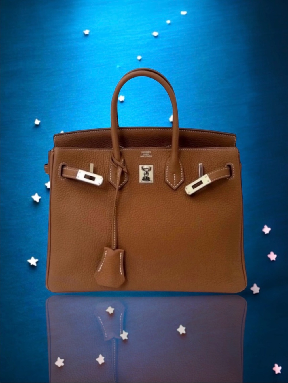 💕HERMES Birkin 25 Togo Leather 'Hermes Gold' / Brown (37) Palladium Hardware